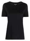 Emporio Armani Logo Cotton T-shirt In Black