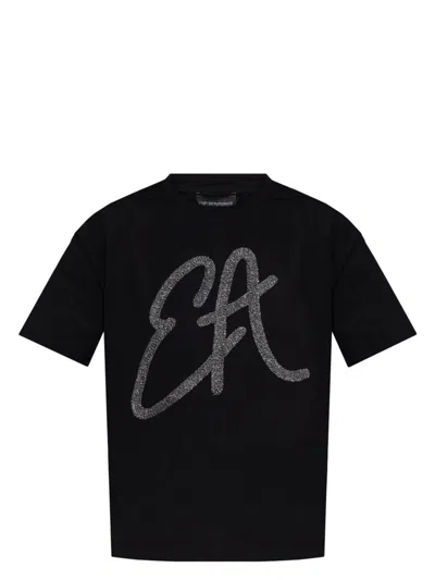 EMPORIO ARMANI WOMEN'S LOGO COTTON T-SHIRT