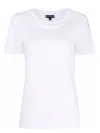 Emporio Armani Mercerised Jersey T-shirt With Micro Rubberised Eagle In White