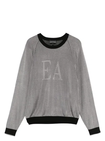 EMPORIO ARMANI WOMEN'S LOGO STRIPED SWEATER