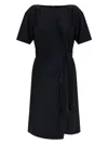Emporio Armani Women's Midi Dress With Waist Knot In Black