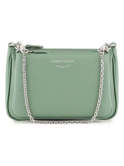 Emporio Armani Mini Shoulder Bag In Light Green