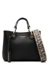 Emporio Armani Myea Black Shopper Bag With Pouch In Black