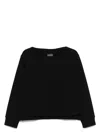 Emporio Armani Organic Cotton Sweatshirt In Black