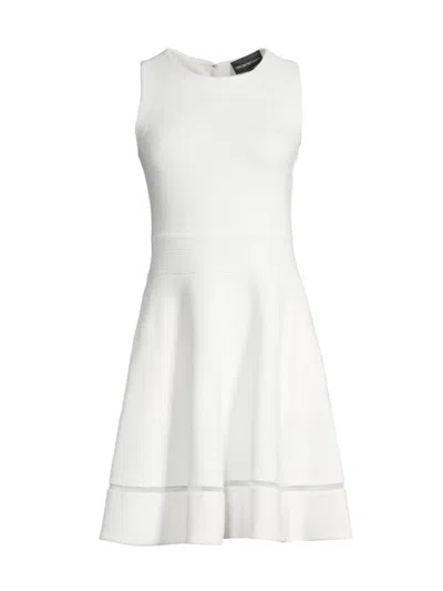 Emporio Armani Women's Ottoman Jersey Fit-&-flare Dress In White