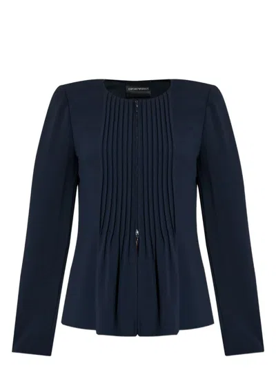 EMPORIO ARMANI WOMEN'S PLEATER BLAZER JACKET