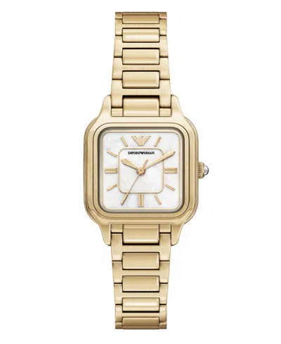Emporio Armani Women's Quartz Three-hand Gold Stainless Steel Watch, 35mm
