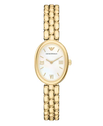 Emporio Armani Women's Quartz Two-hand Gold Stainless Steel Watch, 28mm