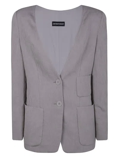 Emporio Armani Women's Ribbed Single Breasted Blazer