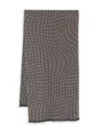 Emporio Armani Soft Wool Scarf Featuring Fringed Edges In Gray