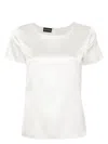 Emporio Armani Silk Top Adjustable Round-neck In White