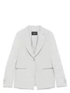 Emporio Armani Tailored Single-breasted Blazer With Rear Vent In Neutral