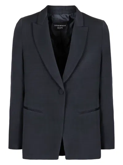 EMPORIO ARMANI WOMEN'S SINGLE-BREASTED ONE BUTTON JACKET