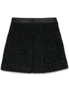 Emporio Armani Textured Lurex Skirt Sequin Embellishment In Black