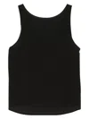 Emporio Armani Asymmetric Front Wrap V-neck Top In Black