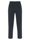 Emporio Armani Fitted Trousers With Button Accents And Slits In Blue
