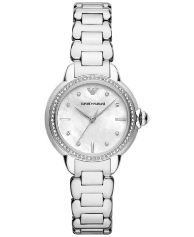 Emporio Armani Women's Stainless Steel Bracelet Watch 32mm In Silver