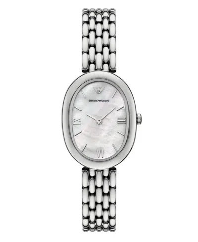Emporio Armani Women's Stainless Steel Bracelet Watch 34mm In Silver