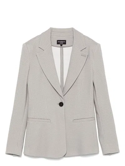 EMPORIO ARMANI WOMEN'S STYLISH SINGLE-BREASTED COTTON BLAZER