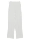 Emporio Armani Light Grey Herringbone-jacquard Trousers
