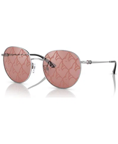 Emporio Armani Woman Sunglass Ea2121d In Red Mirror Silver Rabbits
