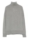 Emporio Armani Luxurious Cashmere Turtleneck Long Sleeve Top In Gray
