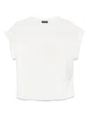 Emporio Armani White Viscose Polyester T-shirts And Polos In White