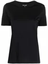 Emporio Armani Round Neck Short-sleeved T-shirt In Black