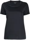 Emporio Armani Round Neck Short-sleeved T-shirt In Blue