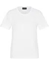 Emporio Armani Rhinestone-embellished Cotton T-shirt In White