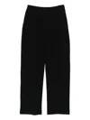 Emporio Armani Cotton Blend Trousers With Elastic Waistband In Black