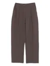 Emporio Armani Chevron-motif Pleated Straight Trousers In Brown