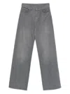 Emporio Armani Medium Waist Denim Jeans In Gray
