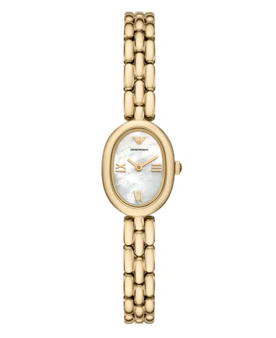 Emporio Armani Women's Two-hand Gold-tone Stainless Steel Watch, 24mm