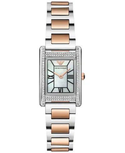 Emporio Armani Women's Two-tone Stainless Steel Bracelet Watch 32mm In Transparent