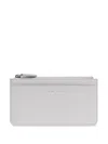 Emporio Armani Myea Deer-print Card Holder With Zip In Grey