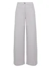 Emporio Armani Chevron-stitch Straight-leg Trousers In Light Grey
