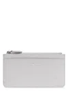 Emporio Armani Myea Deer-print Card Holder With Zip In Light Grey