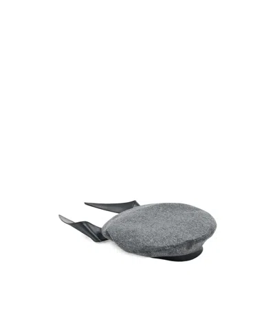 Emporio Armani Wool And Cashmere Beret In Gray