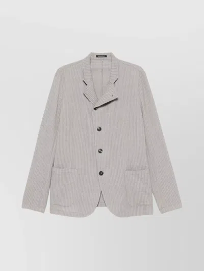 EMPORIO ARMANI WOOL BLAZER JACKET SINGLE-BREASTED