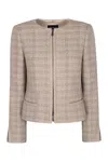 Emporio Armani Cotton Jacket In Neutral