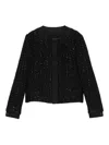 Emporio Armani Wool Blend Blazer Jacket In Black