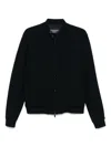 Emporio Armani Wool Blend Blouson Jacket In Black