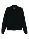 Emporio Armani Wool Blend Blouson Jacket In Black