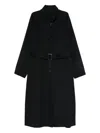 Emporio Armani Wool Blend Coat In Black