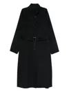 Emporio Armani Wool Blend Coat In Black