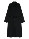 Emporio Armani Wool Blend Coat In Black