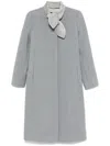 Emporio Armani Wool Blend Coat In Grey