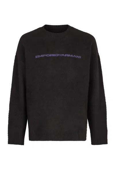 EMPORIO ARMANI EMPORIO ARMANI WOOL-BLEND CREW-NECK SWEATER