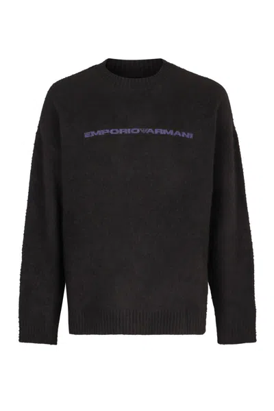 EMPORIO ARMANI EMPORIO ARMANI WOOL-BLEND CREW-NECK SWEATER